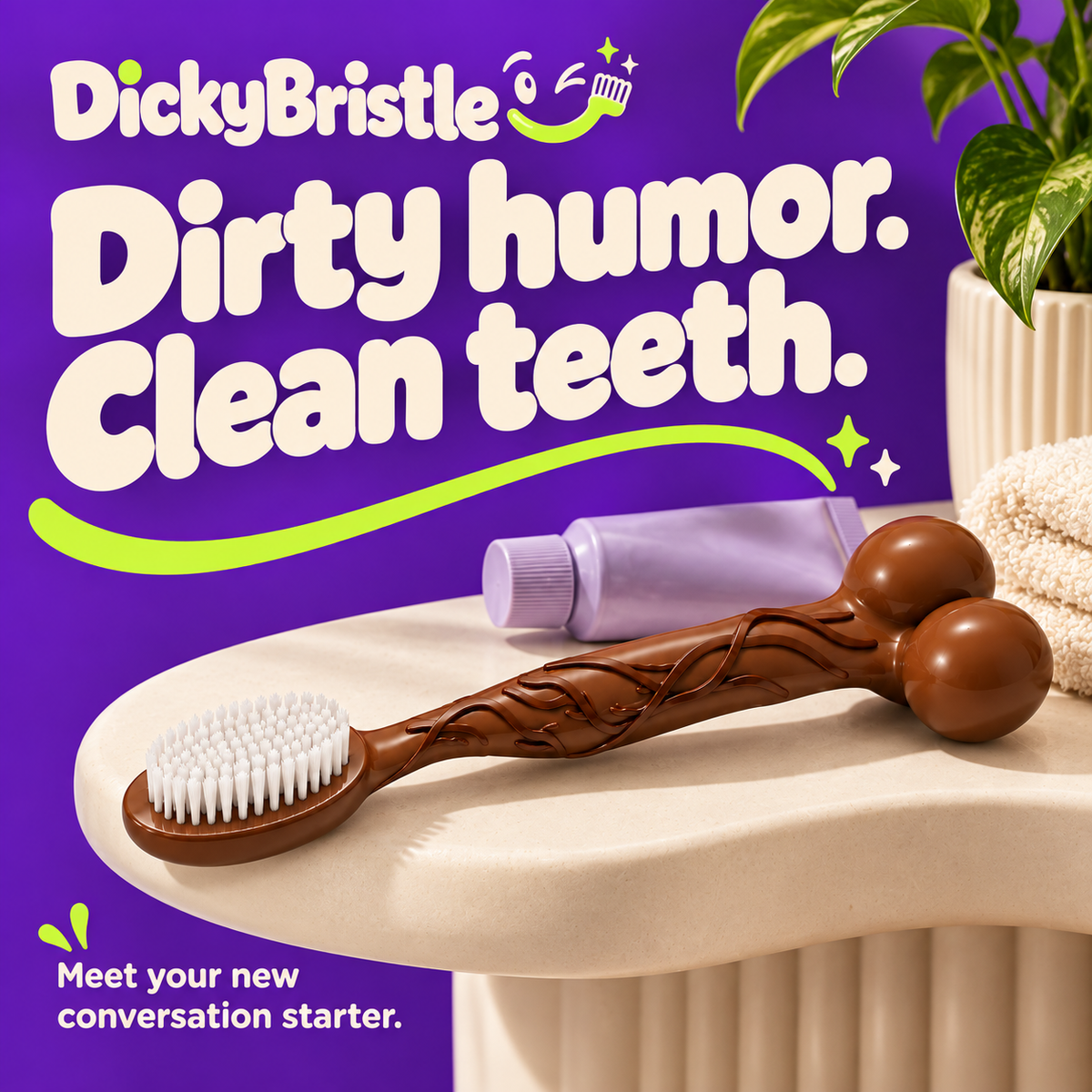 DickyBristle™ — The Cheeky Toothbrush
